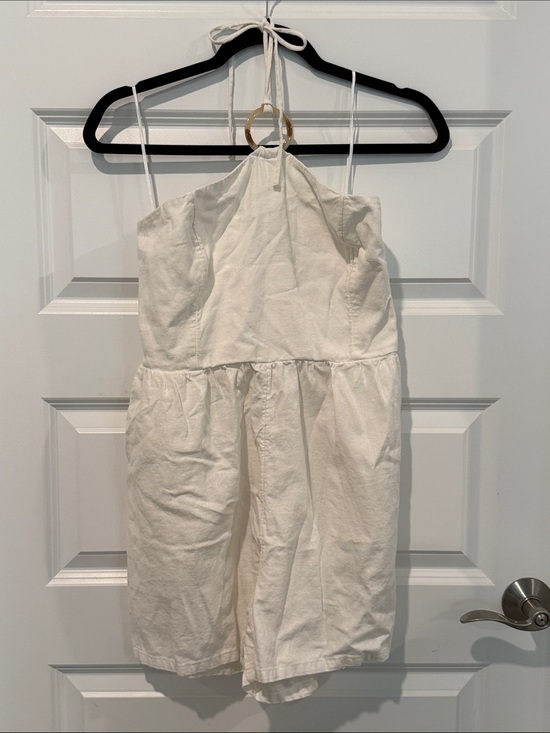 Old Navy Pants - Old Navy Cream Halter Romper with Ring Detail